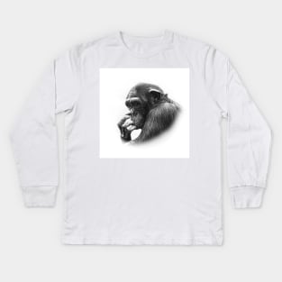 Chimpanzee Kids Long Sleeve T-Shirt